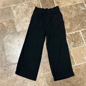 Hunter & Brown Women’s Size Medium Black Wide Leg Linen Blend Pants